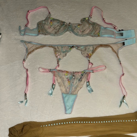 Honey Birdette Candy Aquamarine lingerie set!! - Picture 12 of 15